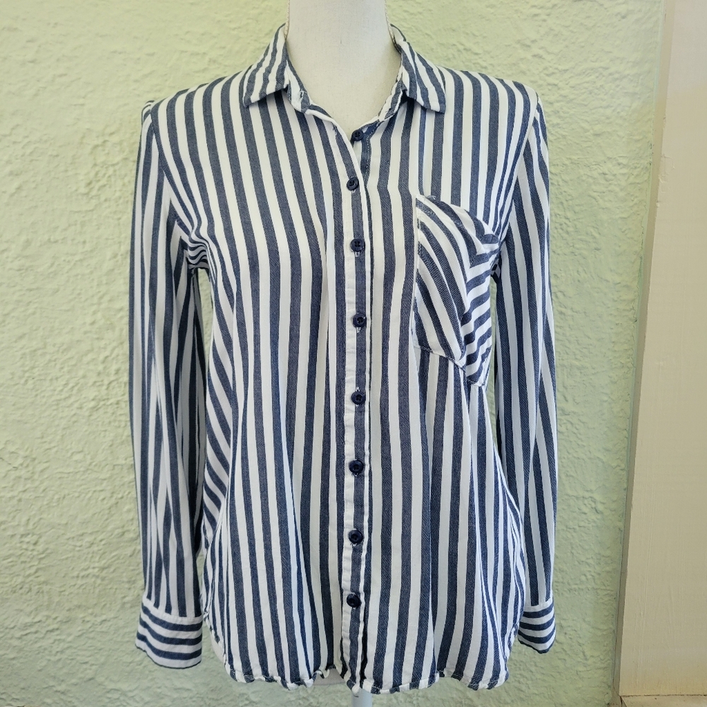 Alexander Jordan Striped Button Down Shirt size S